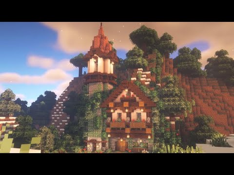 Minecraft | How To Build A Mountain House | Cozy Starter House Tutorial | Cottagecore