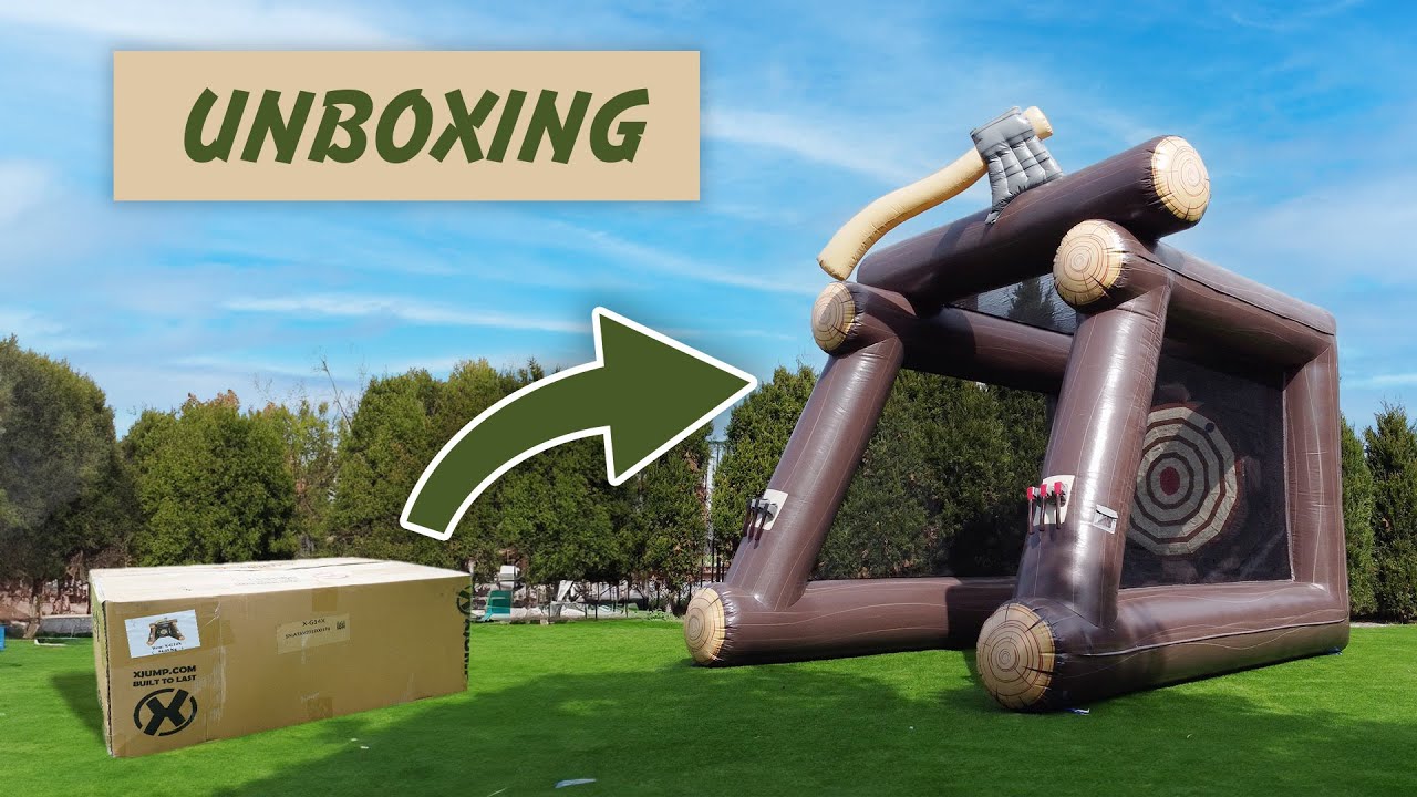 Unboxing Our NEW Inflatable Axe Throwing Game | XJUMP