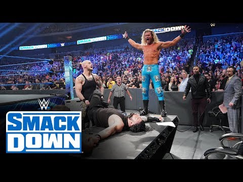 King Corbin and his court slam Roman Reigns through a table: SmackDown, Jan. 10, 2020 Video