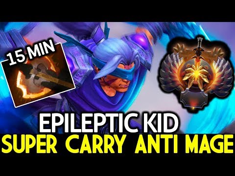EPILEPTIC KID [Anti Mage] Super Carry 1000 XPM Crazy Speed Farm 7.23 Dota 2