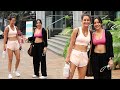Neha Sharma Aisha Sharma Looking Hot In Gym Outfit Snapped Post Workout At Bandra