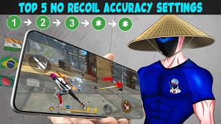 99% HEADSHOT RATE☠️ TOP 5  NO RECOIL ACCURACY SETTINGS😳 LIKE BRAZILIAN PLAYERS 🇧🇷 | Free Fire