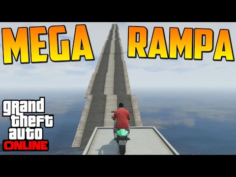 MEGA RAMPA GIGANTE! MAL HECHA! - Gameplay GTA 5 Online Funny Moments (Carrera GTA V PS4)