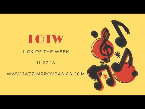 JAZZ Lick of the Week | "Patterny" Descending minor triads #6