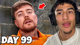 MrBeast 100 Days Trapped For $500,000 REACTION..