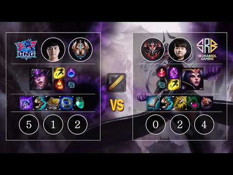 LNG Maple Syndra vs SRB Danchung LeBlanc Mid - KR Patch 10.12