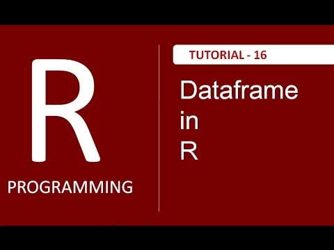 Introduction to Dataframe in R Programming Tutorial 16