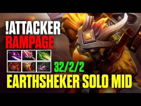 Carry Earthshaker Solo Mid by Attacker - Top MMR Pro Player | Dota 2