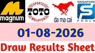 01-08-2026 Today 4D Results Magnum Toto Kuda/Damacai | 4d Result Today | Today 4d Result Live