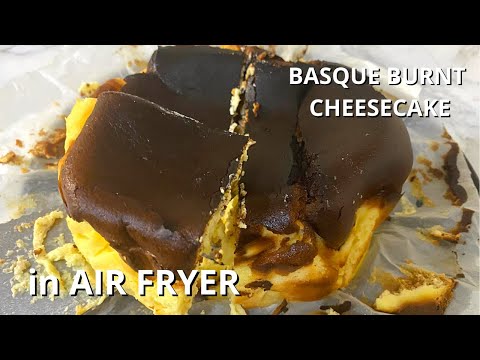 No Bake Basque Burnt Cheesecake | Basque Burnt Cheesecake Recipe Airfried | No Oven | Air Fryer