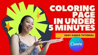 Create a Coloring Page in Under 5 Minutes | Easy Canva Tutorial for Beginners