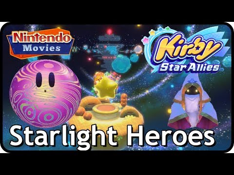 Kirby Star Allies - World 4 Far-Flung - Starlight Heroes (100%, Multiplayer)