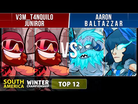 V3M_T4NQUILO & Juniror VS Aaron & BALTAZZAR - Top 12 - SA - Brawlhalla Winter Championship 2022