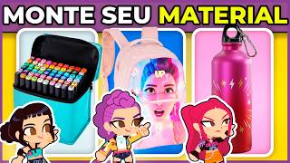 🎵✨ GUERREIRAS DO K-POP | 📒✏️MONTE SEU MATERIAL ESCOLAR | jogo das escolhas #macaquiz
