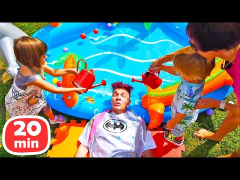 Pure water fun! The children play and splash with Bianca and the Kapuki Kids