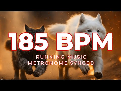 185 BPM Running Music | 1 Hour | Metronome Synced | Rock · Punk · EDM | Workout Motivation