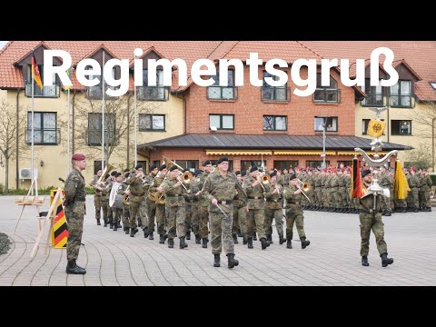 Erster Regimentsgruß 2024 - Einmarsch Heeresmusikkorps Hannover USH Lehrgruppe D Nienhagen