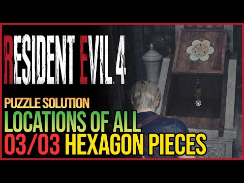 All Hexagon Piece Locations Resident Evil 4 Remake - Stone Pedestal Puzzle