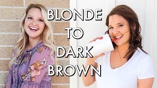 BLONDE TO DARK BROWN | Professional Tips for at Home Dying | Dying My Hair AGAIN!