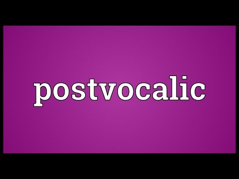 Postvocalic Meaning