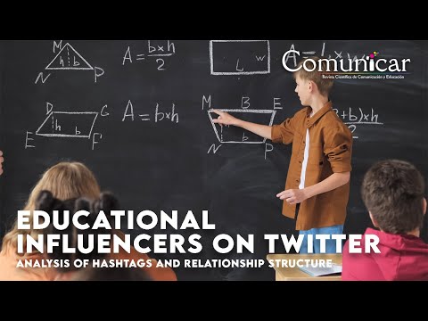 Educational influencers on Twitter. Analysis of hashtags and relationship structure