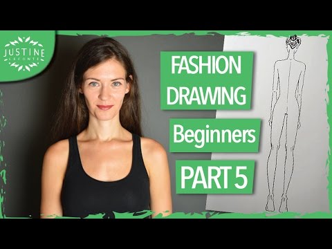 How to draw fashion figures: back view TUTORIAL | Fashion drawing for beginners #5 | Justine Leconte Video