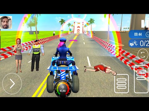 US Police ATV Quad Bike Driving Simulator 05 - 3D City Car Transporter Game - Android Gameplay