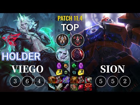 RW Holder Viego vs Sion Top - KR Patch 11.4
