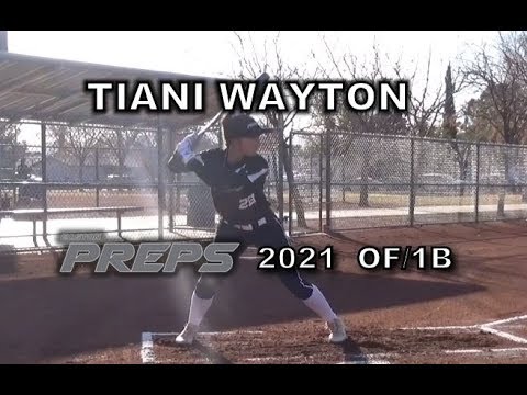2021 Tiani Wayton Outfield and First Base Softball Skills Video