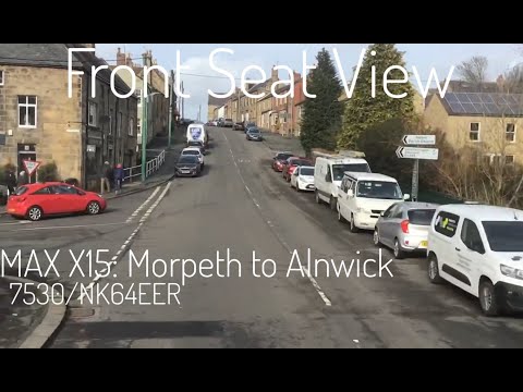 Front Seat View | Arriva MAX X15 - Morpeth to Alnwick / 7530/NK64EER