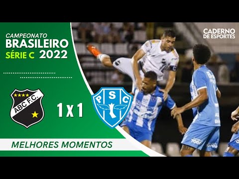 ABC 1 X 1 PAYSANDU | 1ª RODADA BRASILEIRÃO SÉRIE C 2022 | MELHORES MOMENTOS