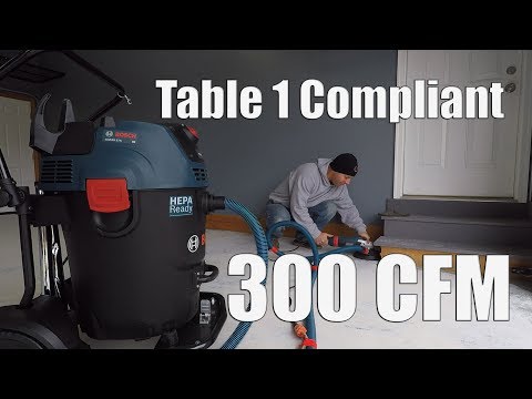 Bosch GAS20-17A 17-Gallon 300-CFM HEPA Dust Extractor Table 1 Compliant