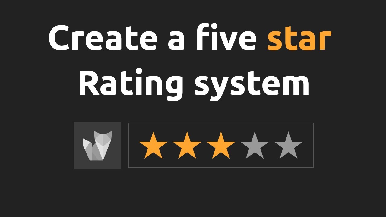 Creating the Front-end of a Five Star Rating System with JavaScript, HTML, and CSS.