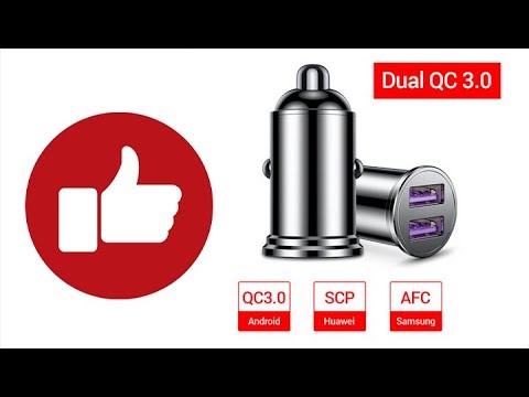 FIVI FV820 автомобильная зарядка на 2 порта QC 3 0