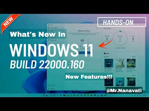 Windows 11 Build 22000.160|Windows 11 New Update|22000.160|New Clock App,Focus Timer,Spotify & More