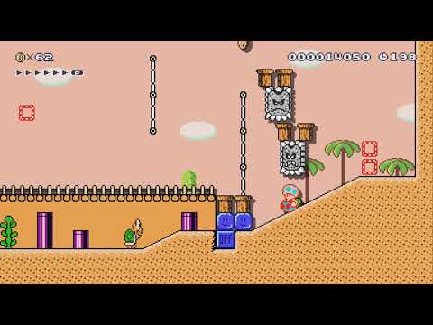 Over the thwomp desert by GCrafter - Super Mario Maker 2 - No Commentary 1bx