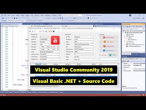 Visual Studio 2019 (VB.NET) Searching Data in an Access Database Part 1/3 Video
