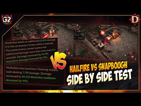 Hailfire vs Snapbough — Shoulder Test with Pros & Cons | Diablo Immortal