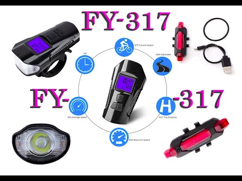 Умная велосипедная LED фара FY-317.Задняя фара.Rear light.Bicycle LED headlight