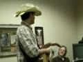 Dean Brody Sings "Dirt Roads Scholar"  to the Staff at Country Weekly Magazine