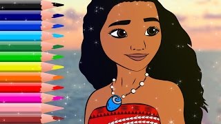 0409 Disney Princess Moana Coloring Book Pages Kids Fun Art Video For