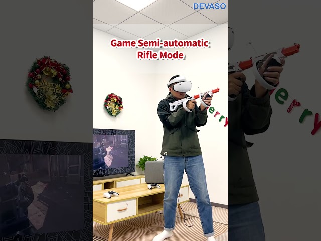 Vídeo relacionado con LICHIFIT Soporte magnético para controlador de pistola de VR para mango PSVR2, soporte de pistola de liberación rápida para PlayStation VR2, accesorios de juego de disparo