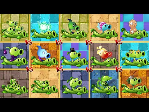 Pvz 2 Gameplay | All Peashooters And Pea Vine Combo Challenge - Which Team Plant Will Win ?
