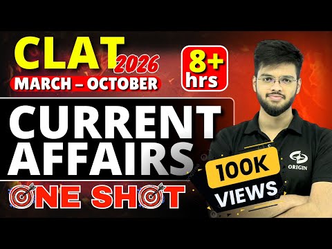 Complete Current Affairs in ONE SHOT | clat 2026 current affairs | origin clat | abhyuday pandey