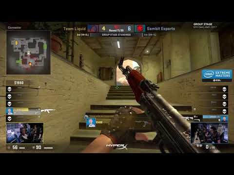 Hobbit Quad kill clutch - Gambit Esports vs Team Liquid - IEM Oakland 2017