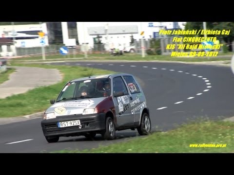 Piotr Jabłoński / Elżbieta Gaj - Fiat CINQUECENTO - KJS "XII Rajd Mielecki" Mielec 09-09-2012