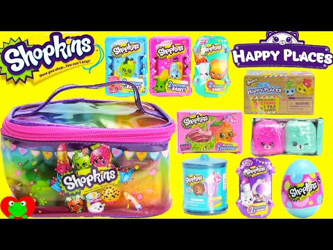 Shopkins Happy Places Season 1 2 3 4 5 Fashion Spree Candy Jar and Surprise Egg Video