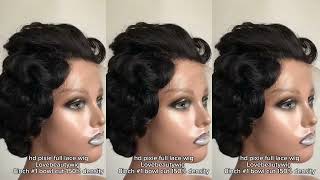 lovebeautywig | 8inch Jet Black Pixie Bowl Cut HD Full Lace Wig 150% Density#pixiehaircut #shortwig