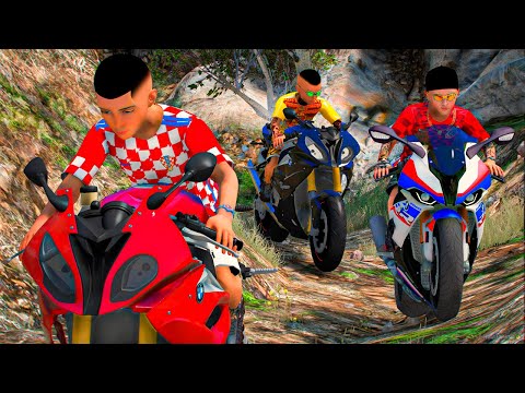 GTA V: VIDA REAL | TRILHA DE BMW S1000R COM MEUS AMIGOS🔥