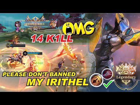 Please Don't Banned MY IRITHEL😆 Best Build and Emblem Set | Limited Epic Skin Gameplay 2023